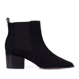 Bota Salto Médio Camurça Preto