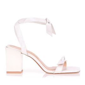 Sandália Salto Bloco Médio Square Lace-up