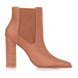 Bota Salto Alto Atanado Caramel