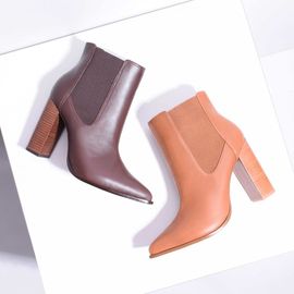 Bota Salto Alto Atanado Caramel