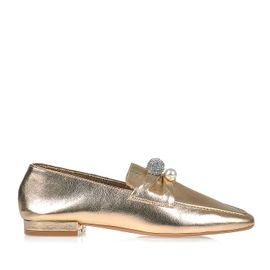 Mocassim Metalizado Ouro Light