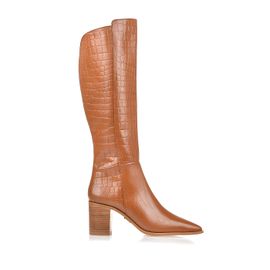 Bota Salto Médio Croco Coconut