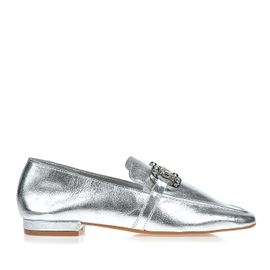 Mocassim Metalizado Prata