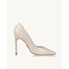 Scarpin Salto Alto Aligator Off White