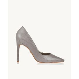 Scarpin Salto Alto Aligator Gray
