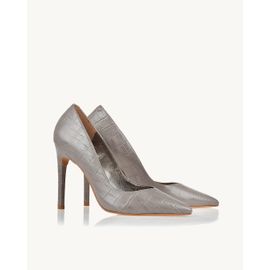 Scarpin Salto Alto Aligator Gray