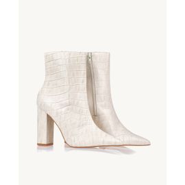 Bota Salto Alto Aligator Off White