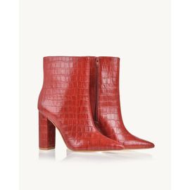 Bota Salto Alto Aligator Red