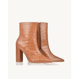Bota Salto Alto Aligator Caramelo