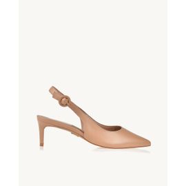Slingback Salto Médio Milano Pele