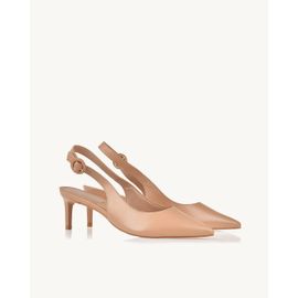 Slingback Salto Médio Milano Pele