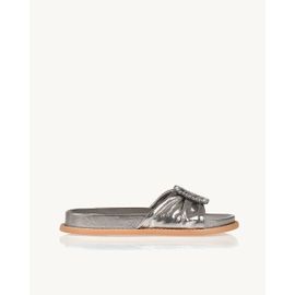 Flat Salto Baixo Metalizado Old Silver