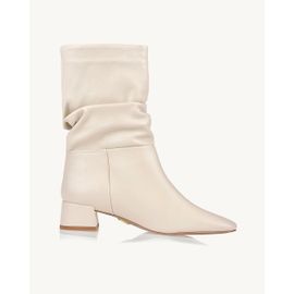 Bota Salto Médio Touch Off White