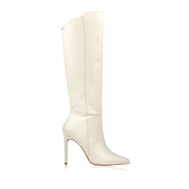 Bota Salto Alto New Couro Cotton