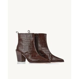 Bota Salto Médio Aligator Coffee