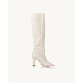 Bota Salto Alto Aligator Off White