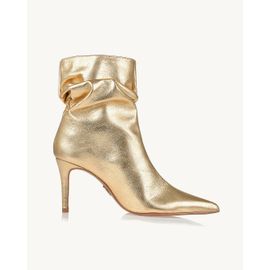 Bota Salto Médio Metalizado Ouro