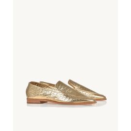 Mocassim Croco Ouro