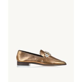 Mocassim Metalizado Old Gold
