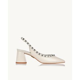 Slingback Salto Médio Milano Off White