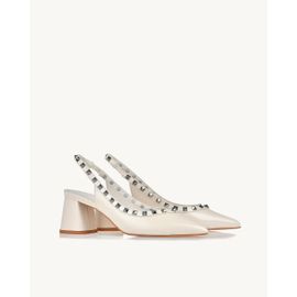 Slingback Salto Médio Milano Off White