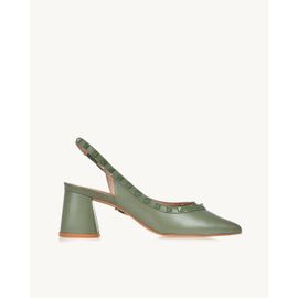 Slingback Salto Médio Milano Olivine