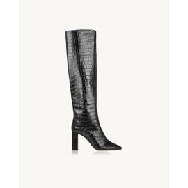 Bota Salto Alto Aligator Preta