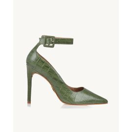 Scarpin Salto Alto Aligator Olivine
