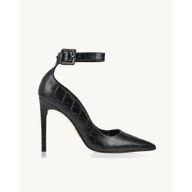 Scarpin Salto Alto Aligator Preta