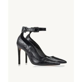 Scarpin Salto Alto Aligator Preta