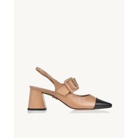 Slingback Salto Médio Milano Pele