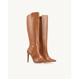 Bota Salto Alto Aligator Caramelo
