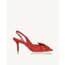 Slingback Salto Médio Chamois Red