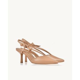 Slingback Salto Médio Milano Pele