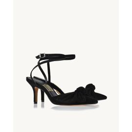 Slingback Salto Médio Chamois Preta