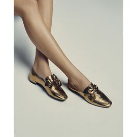 Mocassim Metalizado Old Gold