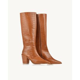 Bota Salto Médio Aligator Caramelo