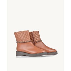 Bota Salto Médio Firenze Caramelo