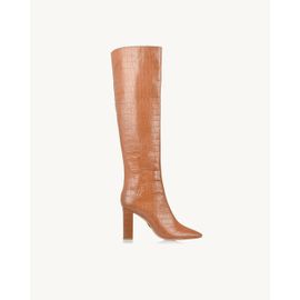 Bota Salto Alto Aligator Caramelo