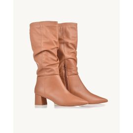 Bota Salto Médio Touch Caramelo