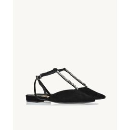 Slingback Chamois Preta