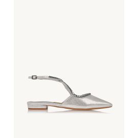 Slingback Sued Silver