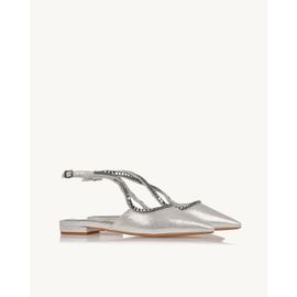 Slingback Sued Silver