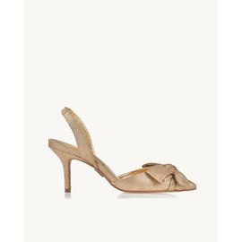 Slingback Salto Médio Stoned Gold
