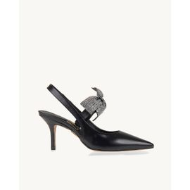 Slingback Salto Médio Milano Preta