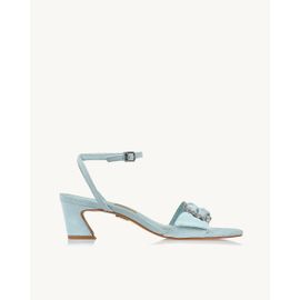 Sandália Salto Médio Chamois Blue