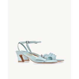 Sandália Salto Médio Chamois Blue