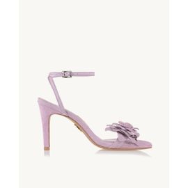 Sandália Salto Alto Chamois Lilac