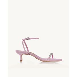 Sandália Salto Médio Chamois Lilac