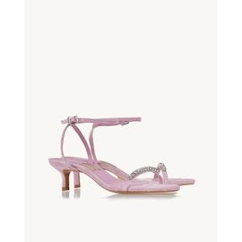 Sandália Salto Médio Chamois Lilac